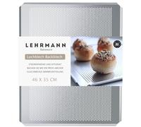 LEHRMANN Plaque perforée 46 x 35 mm Plaque de Cuisson Plaque à Pizza Plaque à gâteau Comparable/remplaçable Four Neff, Bosch, Siemens