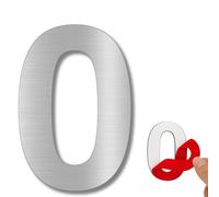 LEIASA | Numéro Maison n. 0-100 mm - Acier Inox 304 - Gris Boîte Lettres | Autocollant Numéro Porte, Plaque Chiffre Adresse, Signal Numérotation Appartement, Sticker Entrée Immeuble Escalier