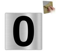 LEIASA | Numéro Maison n. 0-10x10 cm - Aluminium - Plaque Boîte Lettres | Chiffre Porte Appartement, Signal Numérotation Immeuble, Pancarte Adresse de Rue, Sticker Entrée Palier et Escalier