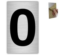 LEIASA | Numéro Maison n. 0-4x6,5 cm - Aluminium Gris - Boîte aux Lettres | Chiffre de Façade, Plaque Numérotation Pavillon, Autocollant Adresse Postale, Signal Portail Jardin et Allée Privée