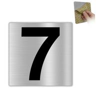 LEIASA | Numéro Maison n. 7-10x10 cm - Aluminium - Plaque Boîte Lettres | Chiffre Porte Appartement, Signal Numérotation Immeuble, Pancarte Adresse de Rue, Sticker Entrée Palier et Escalier