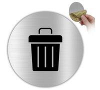 LEIASA | Panneau Poubelle - Ø 10 - Aluminium - Zone de Tri des Bacs | Badge Conteneur Verre, Visuel Carton Plastique, Cartouche Bac Jaune, Notice Compost, Mention Poubelle de Recyclage A
