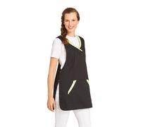Leiber Tablier de cuisine pour femmes 08/2526/1087 Noir/vert clair III