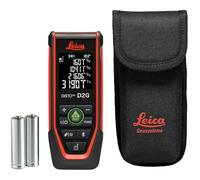 Leica DISTO D2G - télémètre laser multifonctionnel, portée de 120m | avec NFC et Bluetooth (appli), embout rabattable et capteur d’inclinaison, pour des mesures dans des endroits très lumineux