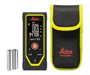 Leica DISTO X1 - lasermètre Robuste (Indice de Protection IP65) avec NFC et Bluetooth (appli) et Simple opération (Utilisation en intérieur avec Une portée de 100 m)