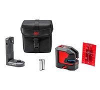 Leica Lino L2s - niveau laser chantier, ligne en croix (laser rouge) | avec adaptateur innovant, lignes horizontales et verticales pour un alignement et un nivellement précis, portée : 25 m
