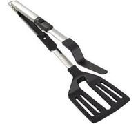 Leifheit Spatule 2-en-1 ProLine – spatule & pince inox/nylon antiadhésive, résistante à la chaleur