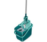 LEIFHEIT 55356 Combi Clean-Set, Lave-sol et seau avec embout à presser, couleur vert/turquoise