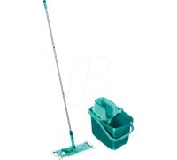 LEIFHEIT 55356 Combi Clean-Set, Lave-sol et seau avec embout à presser, couleur vert/turquoise