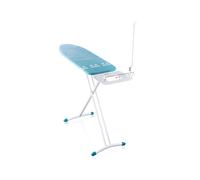 Leifheit AirBoard Express M Solid, planche à repasser, coton, pour générateur de vapeur, bleu, à motifs, motif de feuilles