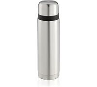 Leifheit Bouteille Isotherme Coco 1 L, thermos 100% étanche, gris | Gourde isotherme étanche à double paroi en acier inoxydable, 12 h chaud / 24 h froid, gourde de voyage résistante aux choc