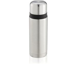 Leifheit Bouteille Isotherme Coco 750 ml, thermos 100% étanche, gris | Gourde isotherme étanche à double paroi en acier inoxydable, 12 h chaud / 24 h froid, gourde de voyage résistante aux choc
