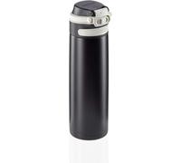 Leifheit Bouteille isotherme Flip – 600 ml, bouchon vissé, anti-fuite, ouverture à une main, noir