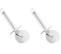 Leifheit Coupe pizza Sterling, roulette pizza en acier inoxydable de haute qualité, ustensile de cuisine avec œillet de suspension (Lot de 2)