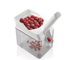 Leifheit Dénoyauteur à cerises Cherrymat, appareil de cuisine pour la séparation propre de la chair et du noyau, matériel de pâtisserie facile à nettoyer