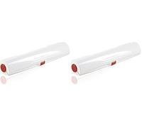 Leifheit Dérouleur Coupe-Film Perfect Cut, dérouleur Papier Aluminium et Film Alimentaire, Coupe-Film étirable maniable pour Rouleaux 33 cm, Blanc (Lot de 2)
