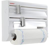 Leifheit Dérouleur Mural Parat ComfortLine, Porte Sopalin pour 3 Rouleaux | Lames sécurisées et tranchantes pour une coupe nette, rechargement et montage faciles, 38,5 x 7 x 26,5 cm