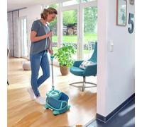 Leifheit serpillière Clean Twist Ergo 52102 – seau essoreur 6L, roulettes, manche télescopique
