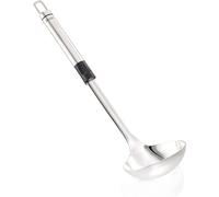 Leifheit Grande louche ProLine, Louche en Acier Inoxydable | Ustensile de cuisine à manche ergonomique, grande capacité de 100ml par louche, cuillère de service avec œillet de suspension