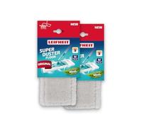 Leifheit Housse Anti-poussière SUPERDUSTER Floor M, Lot de 2, mop Balai Lavable pour Nettoyage des sols, utilisable à Sec sur carrelage, stratifié, parquet, Balai pour sols, Laver au Lieu de Jeter