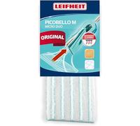 Leifheit Housse de nettoyage micro duo pour lave-sol Picobello M, Housse de rechange pour tous types de sols, Serpillère lavable en machine à laver