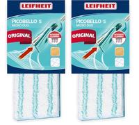 Leifheit Housse de Nettoyage Micro Duo pour Lave-Sol Picobello S, Housse de Rechange pour Tous Types de sols, Serpillère Lavable en Machine à Laver (Lot de 2)