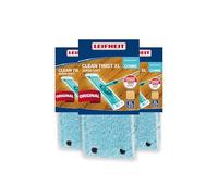 Leifheit Housse de Rechange Clean Twist XL / Combi XL, Super Soft, Lot de 3 | Housse de rechange 42 cm, nettoyage humide léger ou à sec, pour parquet, sols stratifié, lavable 200 x à 60 °C, fibres douces