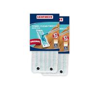 Housse micro duo Leifheit 55156, serpillères de rechange en microfibres balai serpillière Clean Twist/Combi XL, tous sols, lot de 2