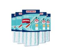 Leifheit Housse de Rechange Picobello S Micro Duo, pour Tous sols, Lot de 5 | Housse de nettoyage 27 cm, microfibre avec poils spéciaux pour les joints et les sols structurés, serpillère lavable à 40 °C