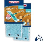 Leifheit Housse de Rechange Super Soft Clean Twist XL, Lot de 2 | Housse de rechange 42 cm, nettoyage à sec, pour parquet, sols stratifié et bois, lavable 200 fois à 60 °C, fibres douces