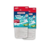 Leifheit Housse Anti-poussière SUPERDUSTER Floor Profi XL, Lot de 2, mop Balai en Microfibre Lavable pour carrelage, stratifié et parquet, Balai à Plat pour sols secs, Laver au Lieu de Jeter