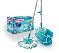 Leifheit Kit balai serpillère Clean Twist Disc Mop Ergo – seau 6 L, manche 109–140 cm