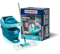 Leifheit Kit de Lavage Balai Serpillière Seau essoreur à roulettes Profi XL