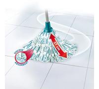 Leifheit Set Classic Mop – seau essoreur avec lave-sol, franges viscose absorbantes, Turquoise
