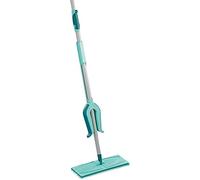 Leifheit Lave-sol Picobello M micro duo Telescope, balai serpillière avec mécanisme d’essorage intégré, balai à plat largeur 33 cm avec manche télescopique Bleu 106 x 34 x 18 cm