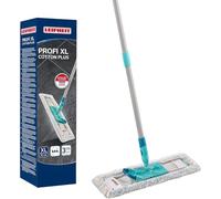 Leifheit Balai serpillère Profi XL Cotton Plus – Manche acier 146 cm, housse coton ultra absorbante