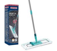 Leifheit Lave-Sol Profi XL Micro Duo Manche Acier, balai microfibre avec housse lavable et manche de 146 cm, balai à plat, accessoire ménage pour sols carrelés et stratifiés, tête 360 degrés