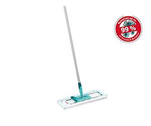 Leifheit Lave-Sol Profi XL Micro Duo 42 cm, Balai Serpillière à plat | Élimine jusqu’à 99% virus et bactéries, manche acier 140 cm articulation 360°, housse Micro Duo lavable à 60 °C, tous sols