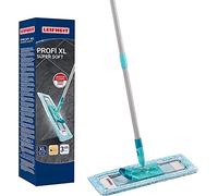 Leifheit Lave-Sol Profi XL Super Soft Manche en Acier 146 cm, Balai Microfibre Housse Super Douce, Balai à Plat 360 degrés, Accessoire ménage pour parquet, stratifié, Click System