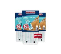 Leifheit Lot de 3 housses Clean Twist ou Combi XL micro duo, housse de rechange en microfibres pour balai à plat Combi, housse nettoyante et absorbante pour balai serpillère
