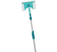 Leifheit Nettoyeur de douche Micro Duo Telescope 150 – Tête rotative 360° – Manche télescopique