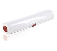 Leifheit Dérouleur coupe-film Perfect Cut – aluminium & film alimentaire 33 cm, blanc