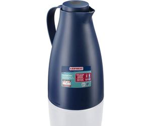 Leifheit Pichet Isotherme Harmonic 1 L, 100% étanche et sans BPA, bleu | Pichet thermos pour café et thé avec bouton-poussoir étanche , conserve la chaleur jusqu’à 24 h, service pratique à une main