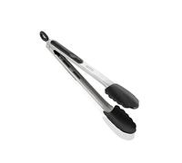 Leifheit Pince de cuisine et à barbecue ProLine, Accessoire de cuisine avec embouts résistants à la chaleur et verrouillage innovant, Ustensile barbecue de 31 cm en acier inoxydable
