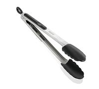 Leifheit Pince de cuisine et à barbecue ProLine, Accessoire de cuisine avec embouts résistants à la chaleur et verrouillage innovant, Ustensile barbecue de 31 cm en acier inoxydable