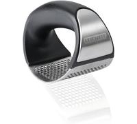 Leifheit Presse-ail Knobi King, Presse-ail Manuel en Acier Inoxydable | Hache l'ail d'une simple pression, compatible lave-vaisselle, manche ergonomique pour prise en main sûre, facile d’entretien