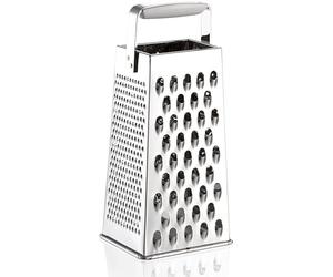 Leifheit Râpe universelle à 4 faces ComfortLine, trancheur polyvalent | 4 surfaces différentes pour râper et trancher finement ou grossièrement, poignée antidérapante, compatible lave-vaisselle