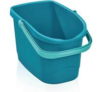 Leifheit Seau de nettoyage Power Clean M, Seau en plastique de 10L, Bassine rectangulaire stable à poignée, ustensile pour laver le sol, récipient de lavage compatible avec balai et support d’essorage
