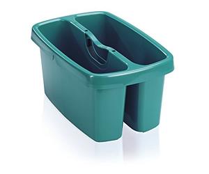 Leifheit Seau de Nettoyage Combi Box, Seau Empilable avec Compartiments | Compartiments eau / ustensiles, seau rectangulaire gain de place, poignée robuste, adapté détergent, serpillière, lave-vitres