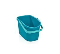 Leifheit Seau de nettoyage Power Clean M, Seau en plastique de 10L, Bassine rectangulaire stable à poignée, ustensile pour laver le sol, récipient de lavage compatible avec balai et support d’essorage